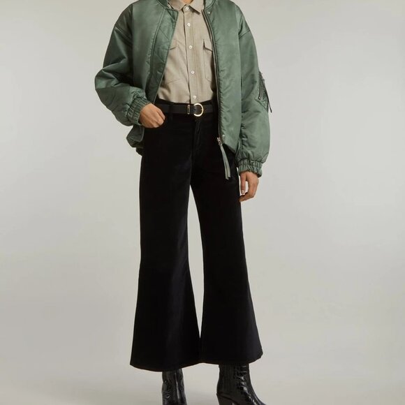 New Frame Le Pallazo Crop Velveteen Wide Leg Pants P6730